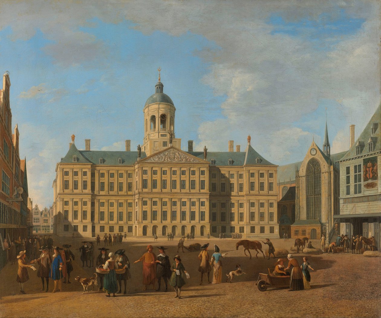 Rådhuset på Dam-pladsen, Amsterdam Rådhuset på dæmningen, Amsterdam af Gerrit Berckheyde