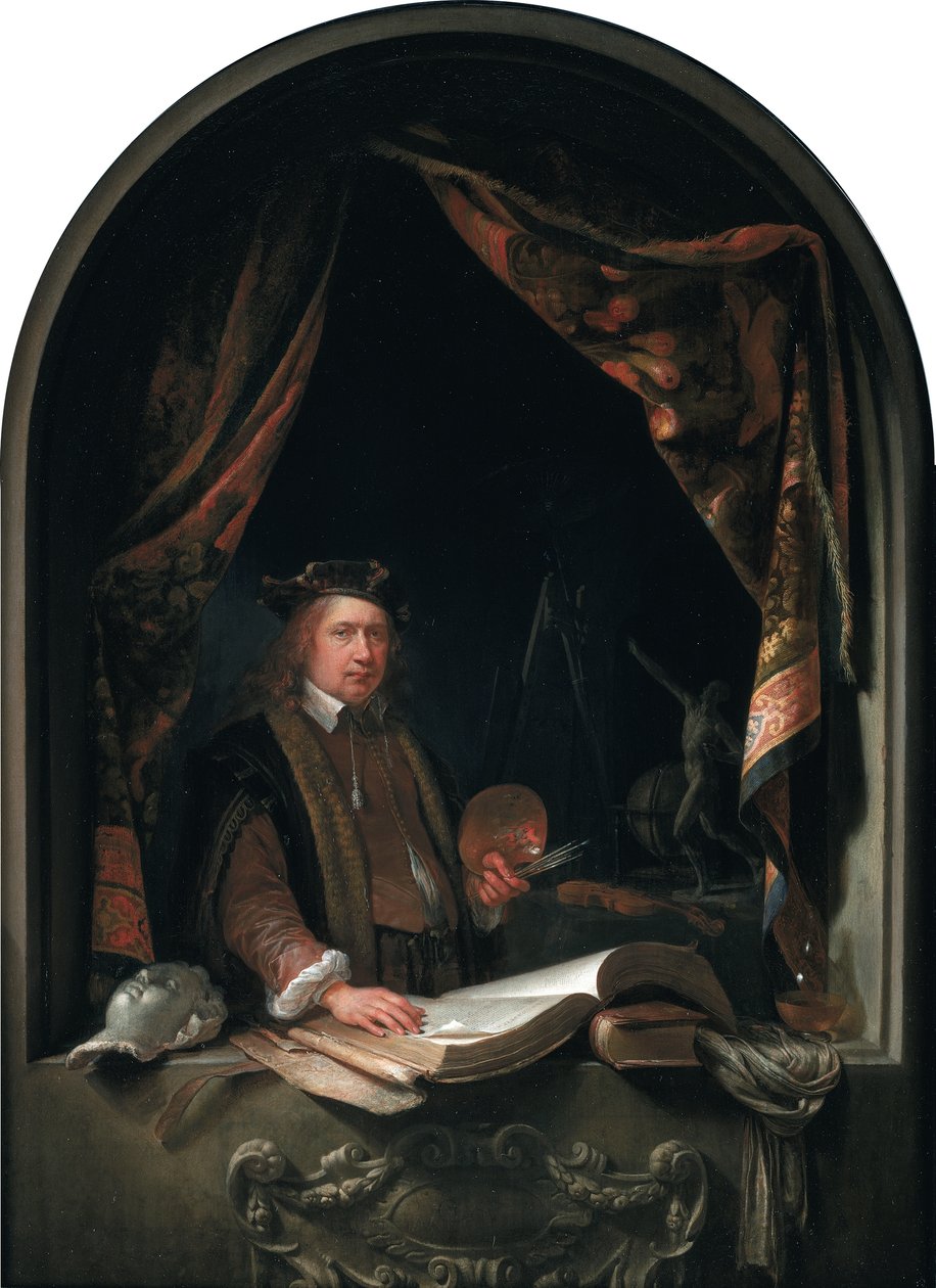 Selvportræt af Gerard Dou (1613-1675) af Gerrit Dou