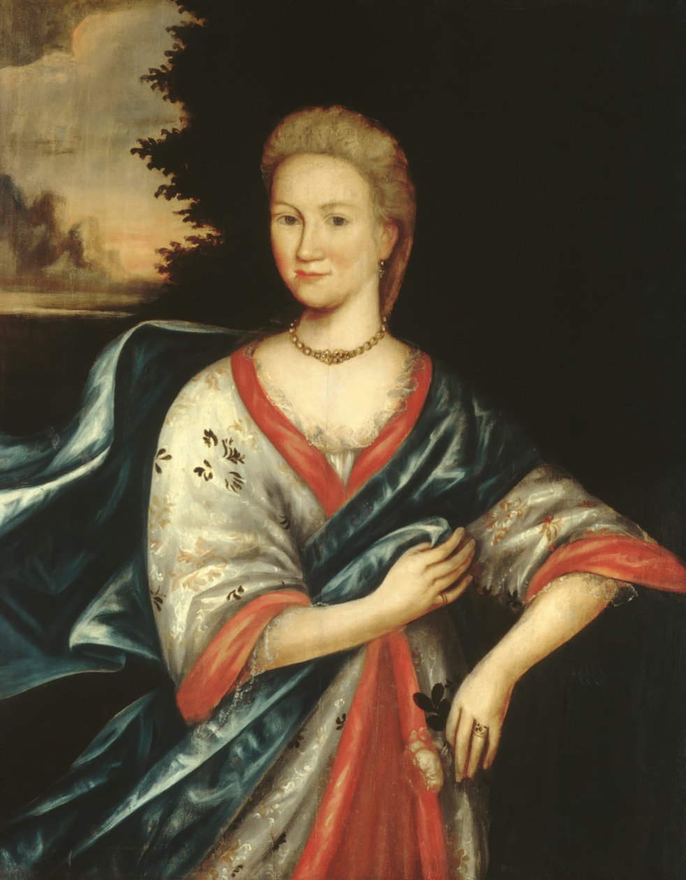 Portræt af en dame, ca. 1710. af Gerrit Duyckinck