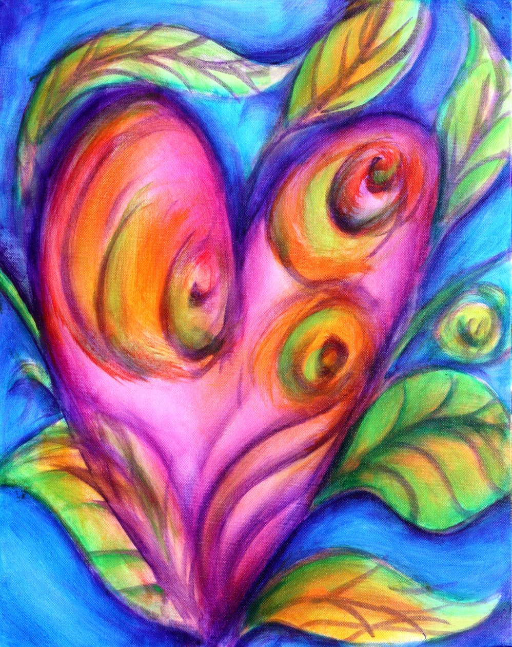 G Hearts 03, 2016 (akryl på lærred) af Gerrit Greve