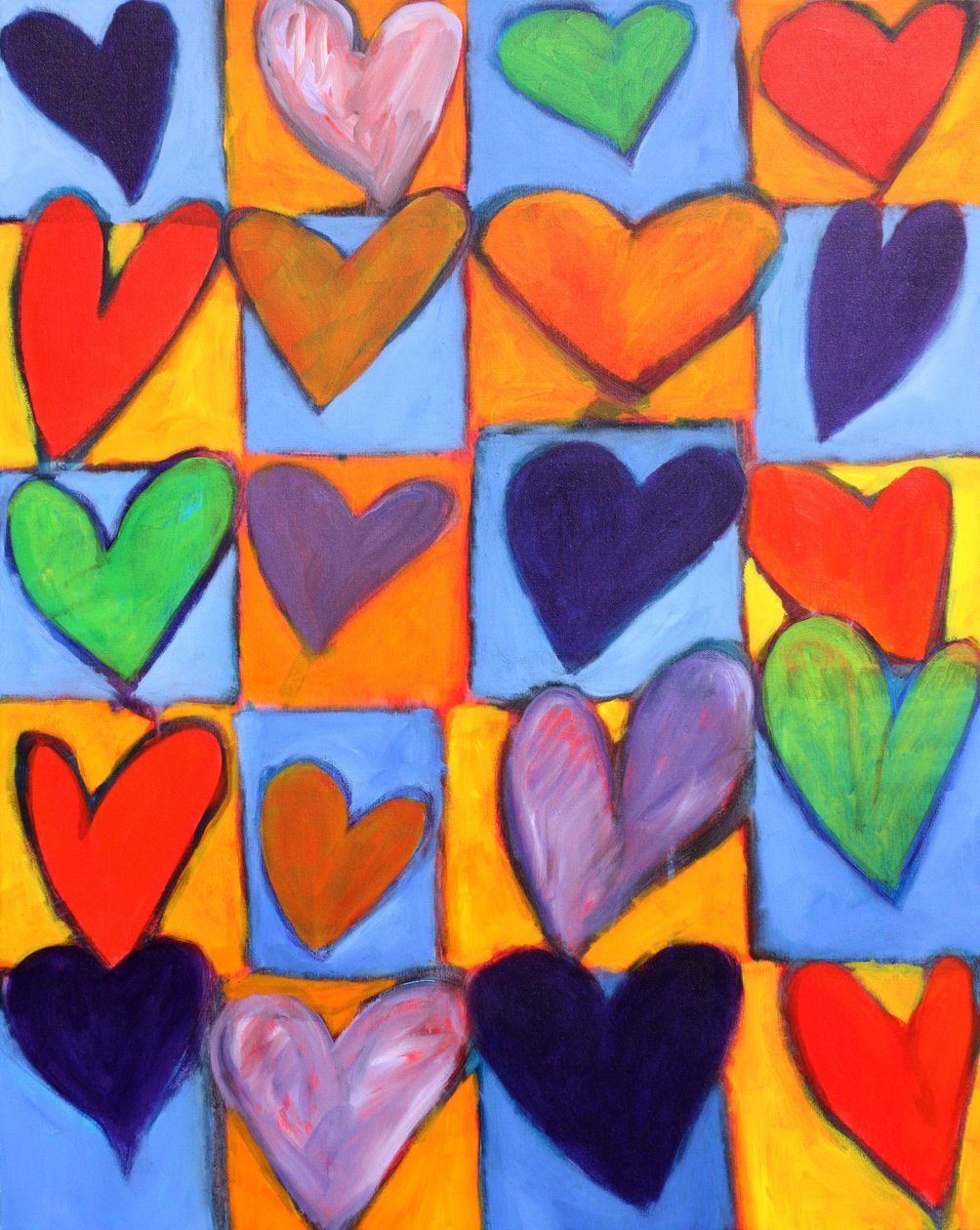 Healing Hearts, 2011 (akryl på lærred) af Gerrit Greve