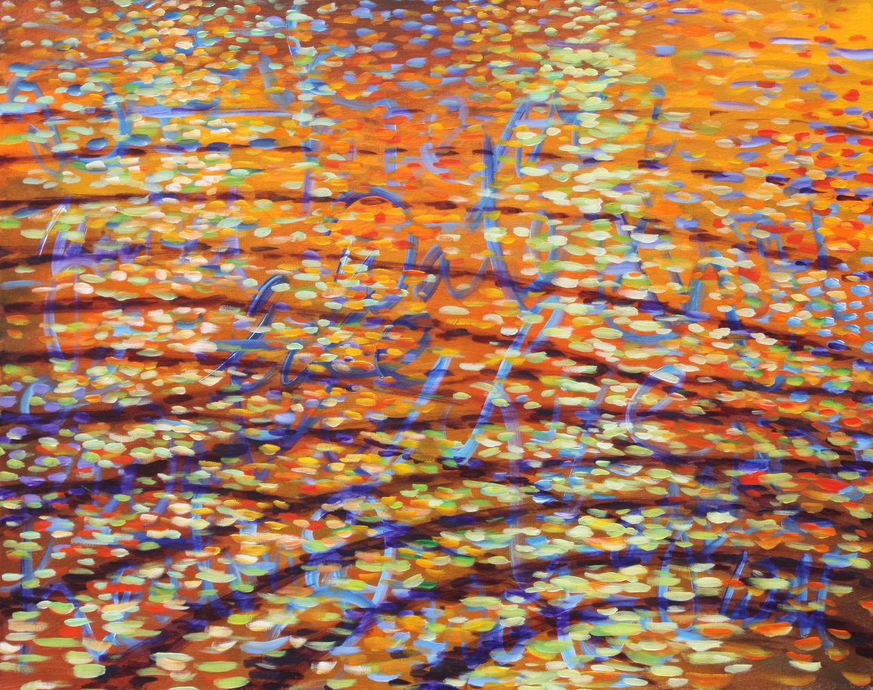 Healing Waters Ripples, 2009 (akryl på lærred) af Gerrit Greve