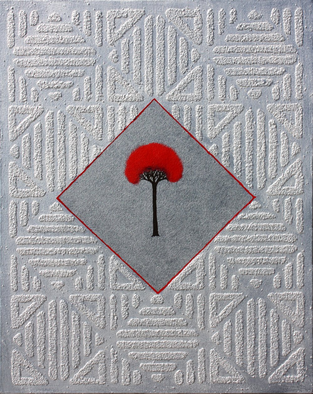 Icon Relic 23, 2002 (sand og akryl på lærred) af Gerrit Greve
