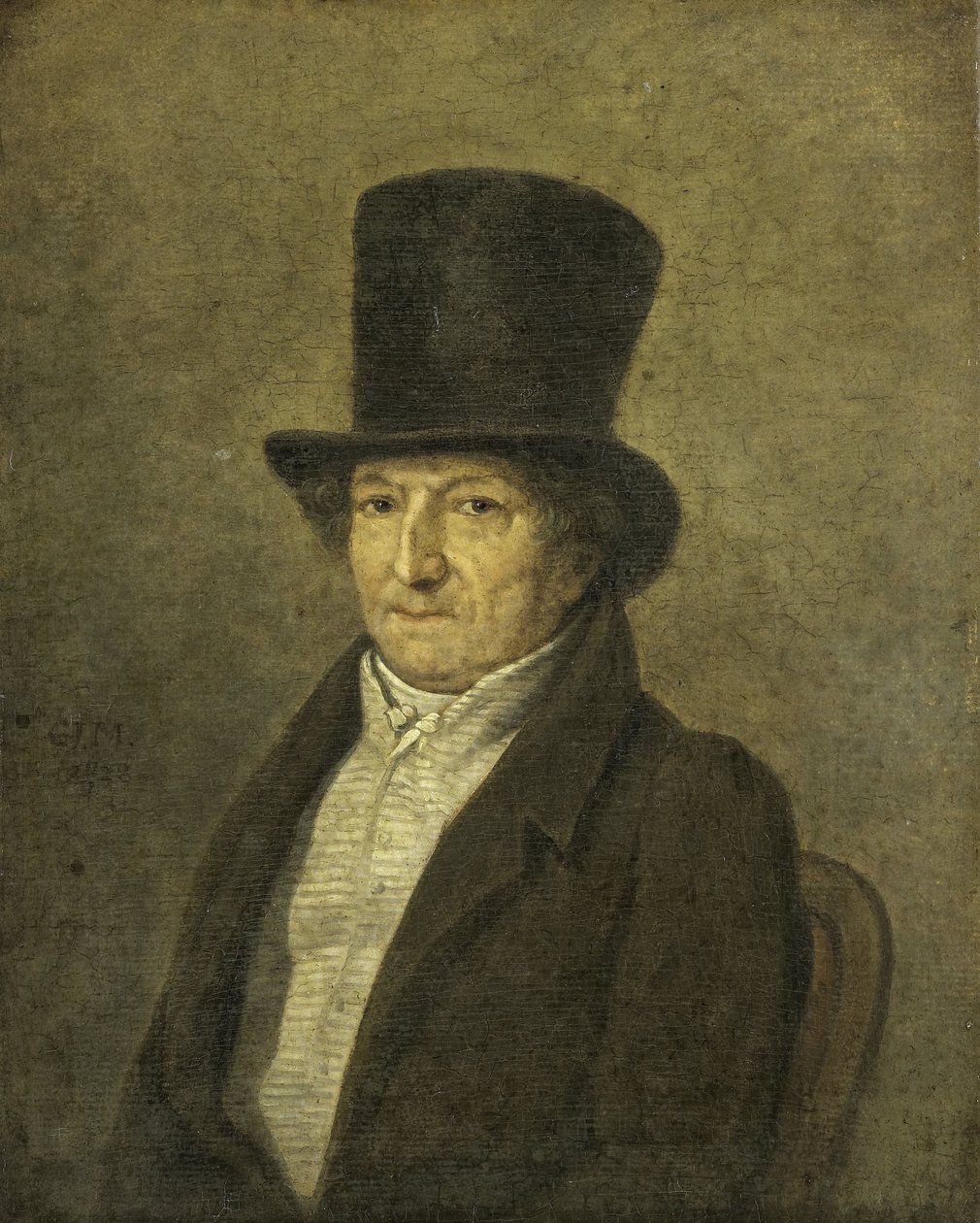 Portræt af Jean Bernard, kunstsamler og maler i Amsterdam af Gerrit Jan Michaëlis
