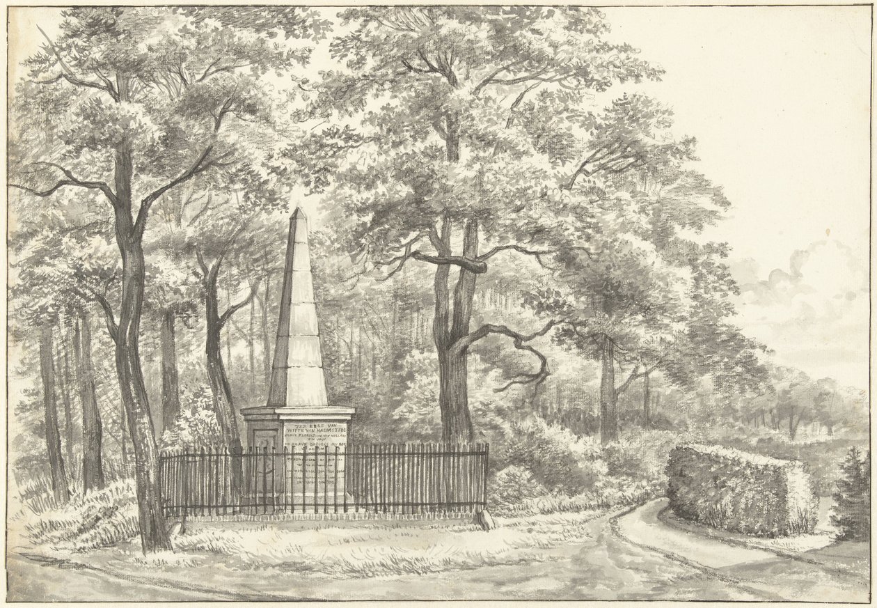 Mindesmærket for Witte van Haemstede, grundlagt i 1817 af David Jacob van Lennep på Huis te Manpad i Heemstede af Gerrit Lamberts