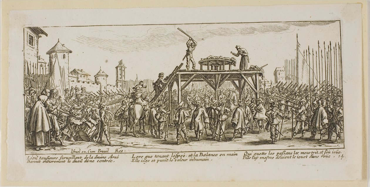Hjulet, planche 14 fra Krigens store elendighed af Gerrit Lucasz van Schagen