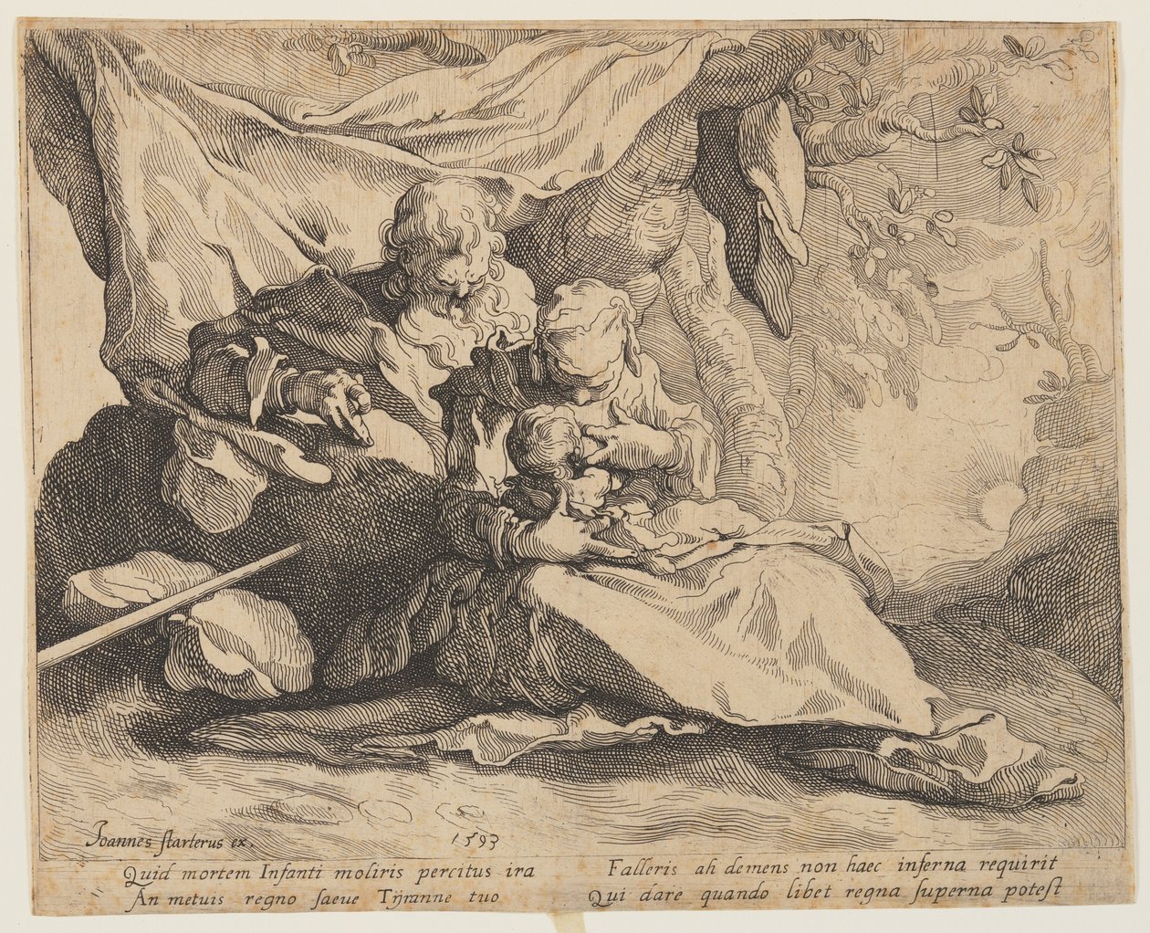 Resten på flugten til Egypten af Gerrit Pietersz