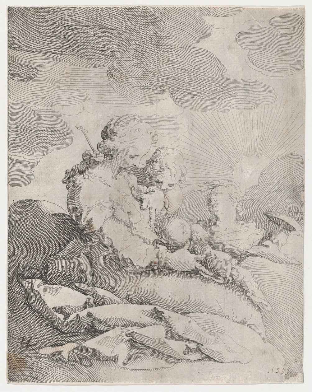 Tro, håb og næstekærlighed, ca. 1593. af Gerrit Pietersz Sweelink