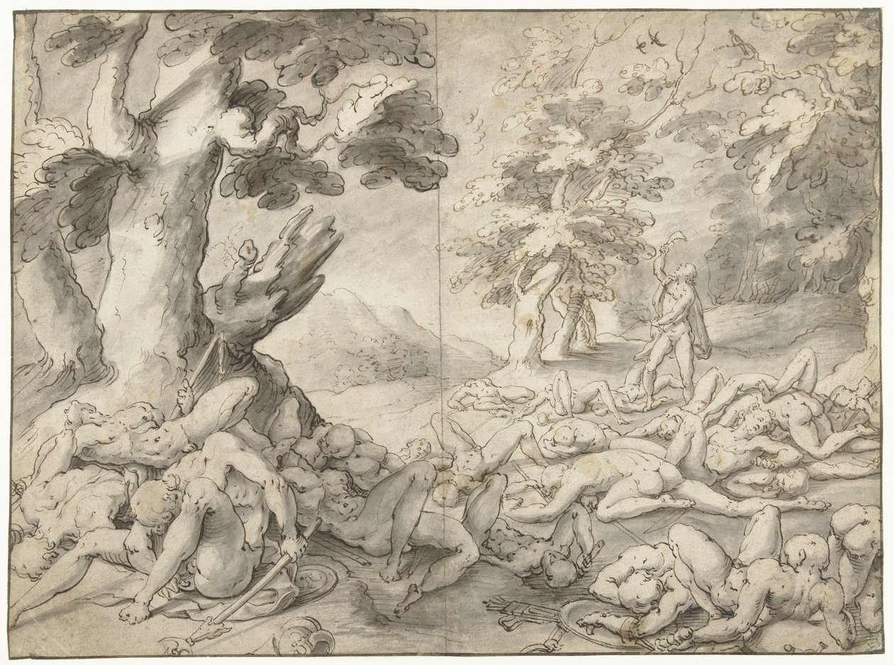 Samson efter at have besejret filistrene af Gerrit Pietersz. Sweelink
