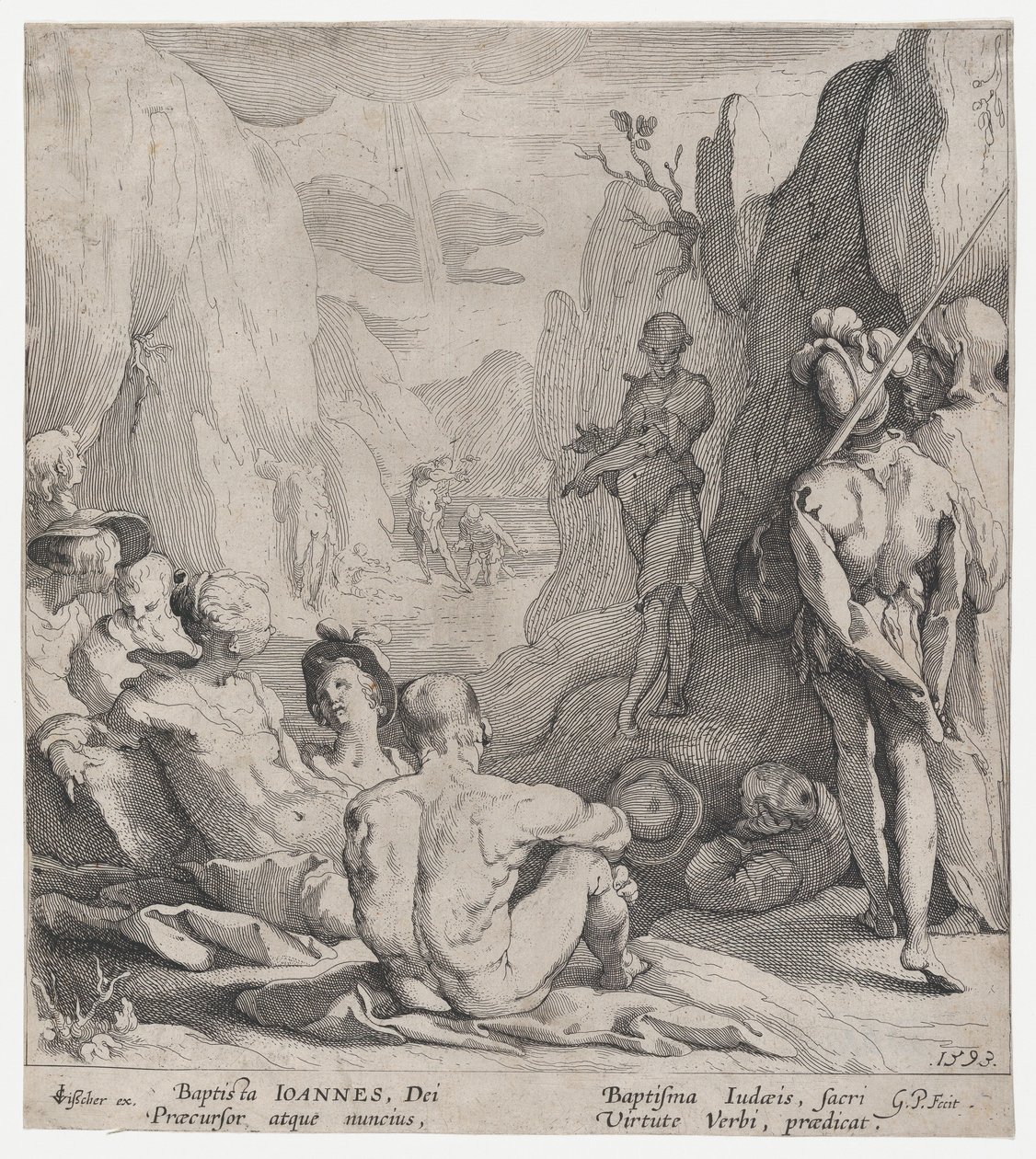 Johannes Døberens prædiken, 1593. af Gerrit Pietersz Sweelink