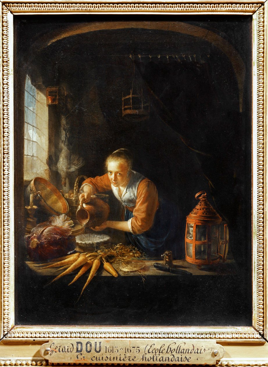 Den hollandske komfur ... af Gerrit or Gerard Dou