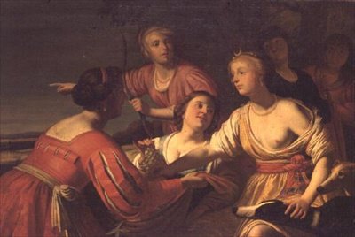 Diana og hendes nymfer af Gerrit van (follower of) Honthorst