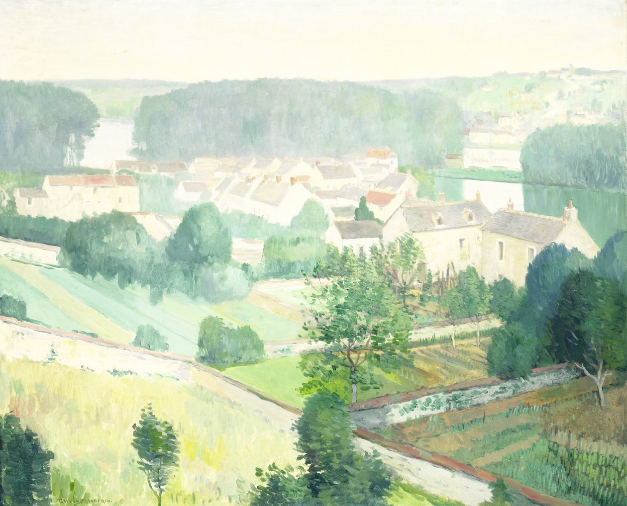 Landsbyen Sannois af Gerrit van Blaaderen