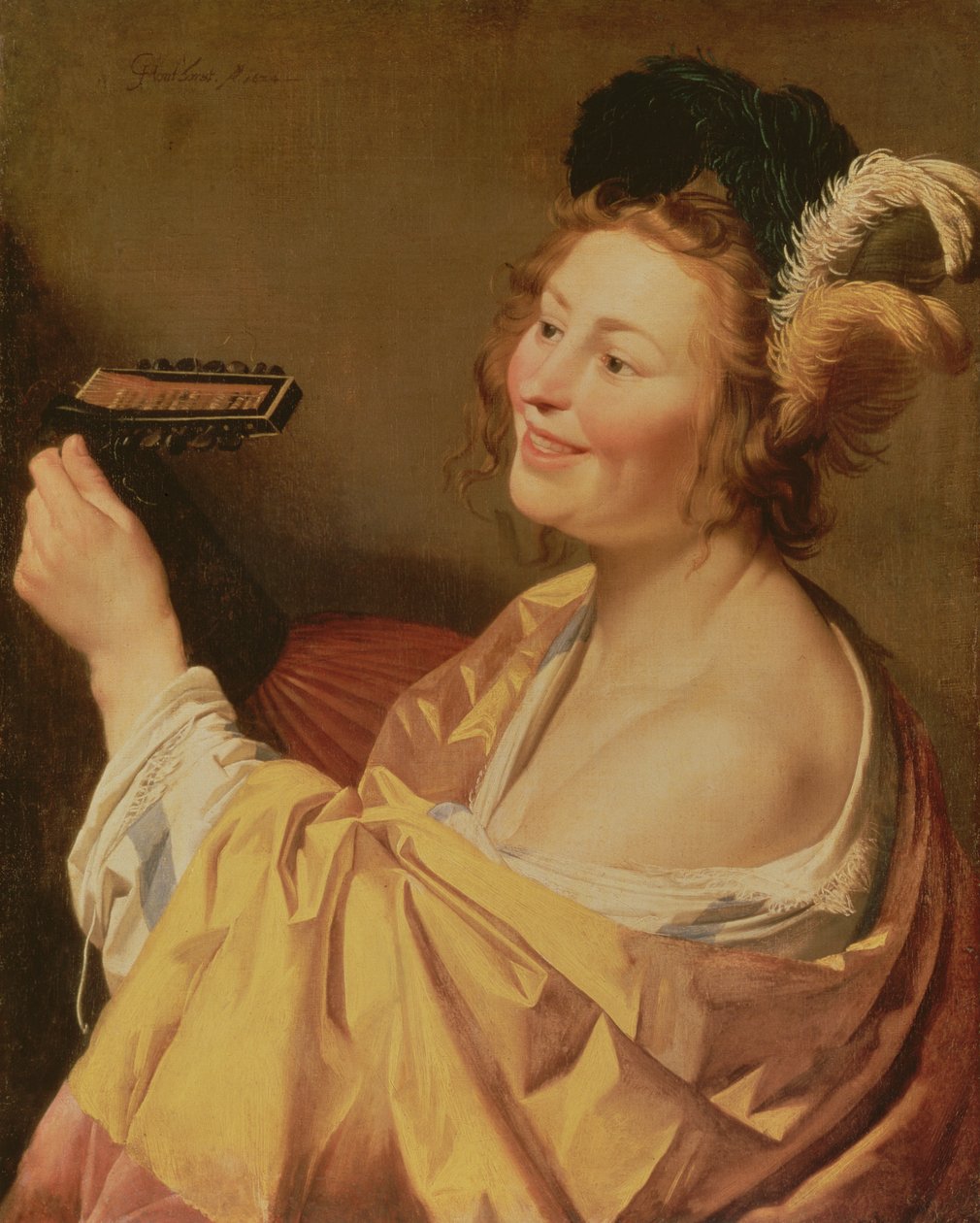 En musiker, 1624 af Gerrit van Honthorst