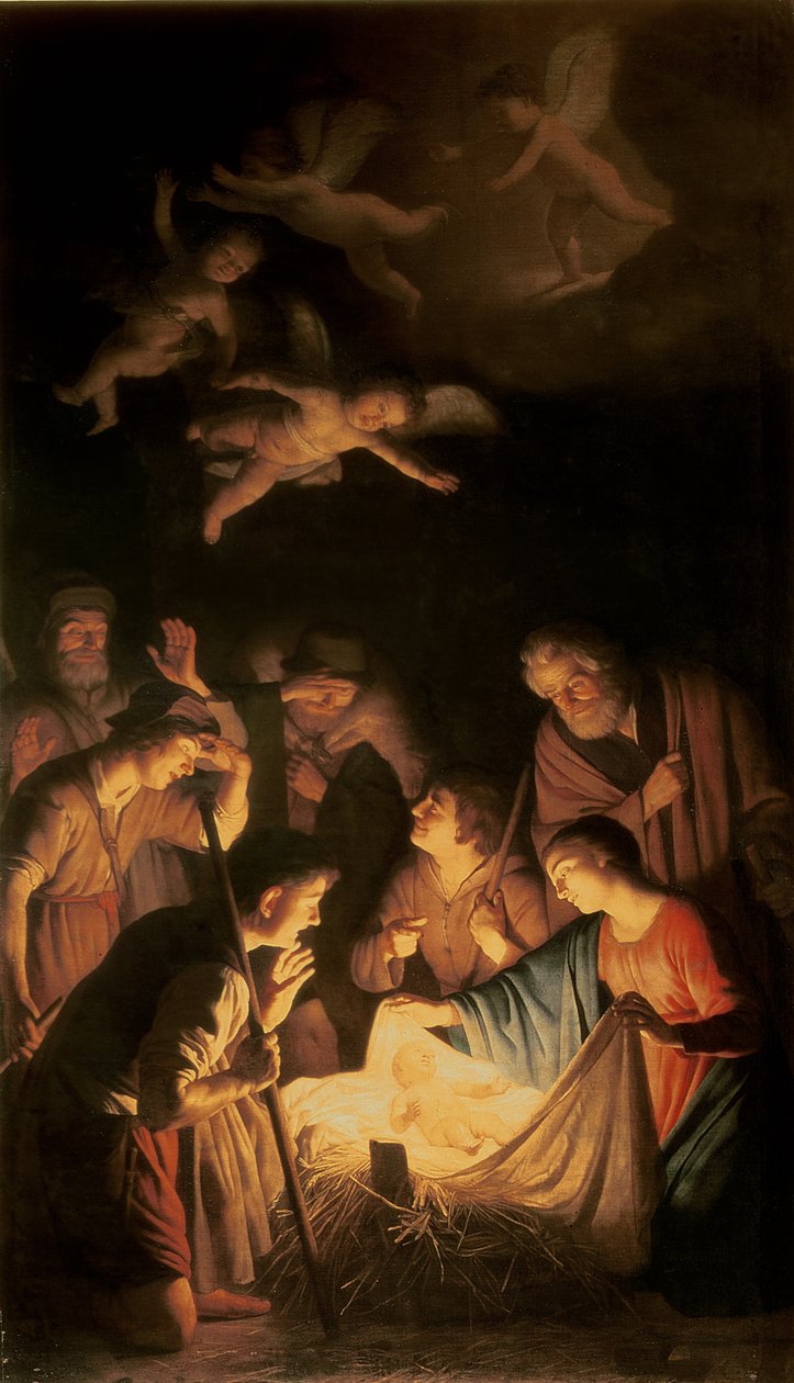 Hyrdernes tilbedelse, 1617 af Gerrit van Honthorst