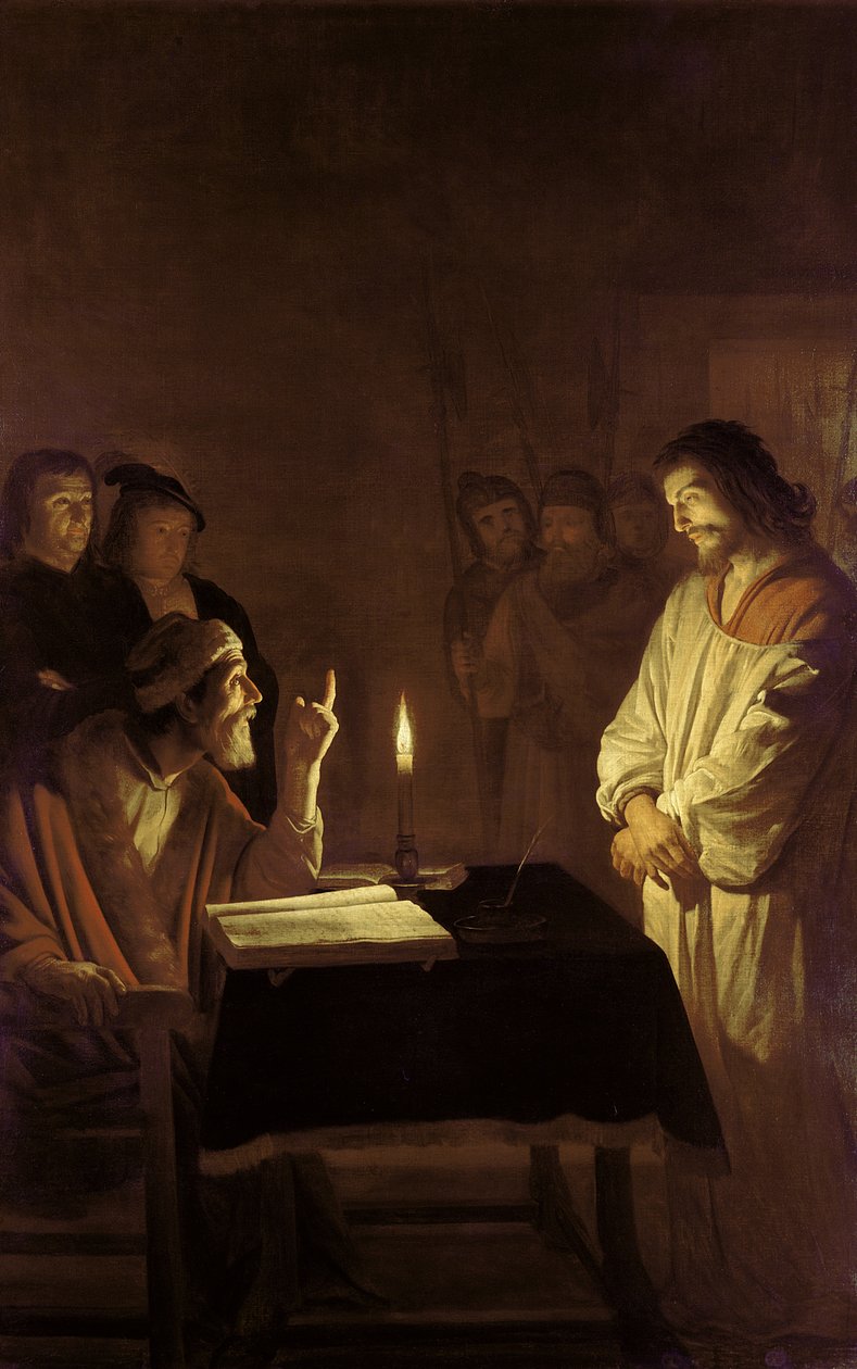 Kristus foran ypperstepræsten, 1617 af Gerrit van Honthorst