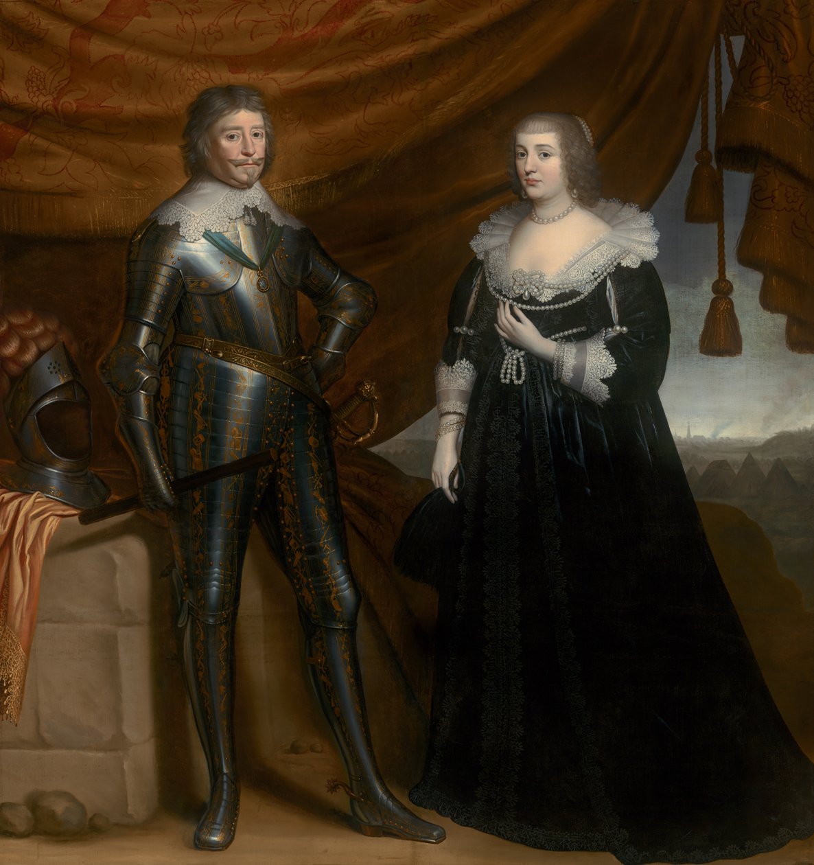 Frederik Hendrik og Amalia af Solms-Braunfels, c.1637-8 af Gerrit van Honthorst