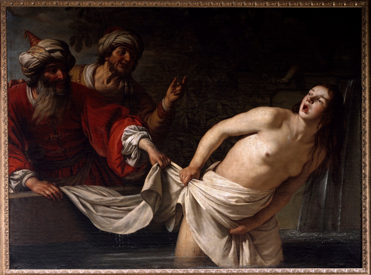 Suzanne i badet Maleri af Gherardo delle Notti (Gerrit van Honthorst) (1590-1656) 1655 søn. 157x213 cm Rom, Galleria Borghese af Gerrit van Honthorst