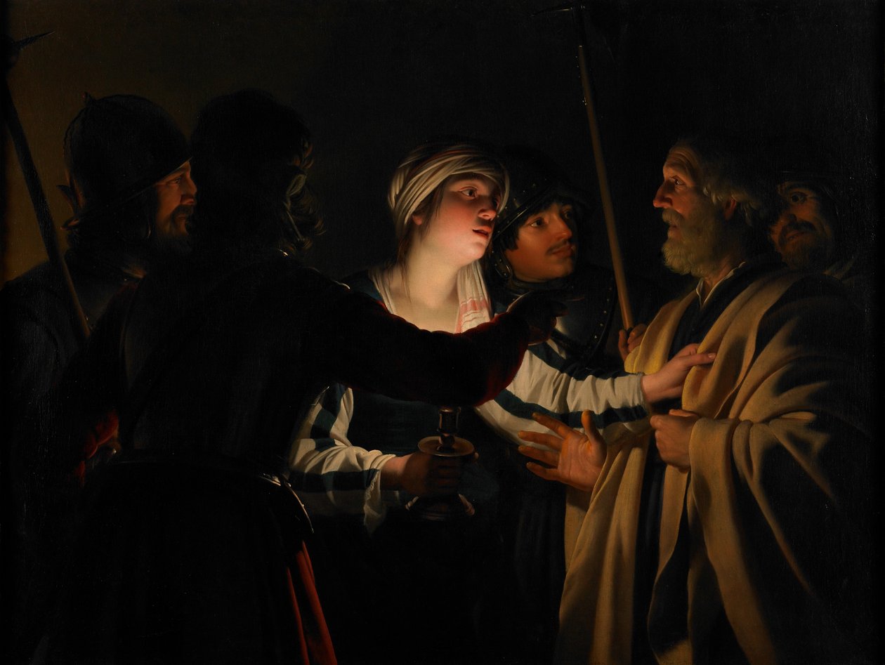 Fornægtelsen af Sankt Peter, ca. 1623 af Gerrit van Honthorst