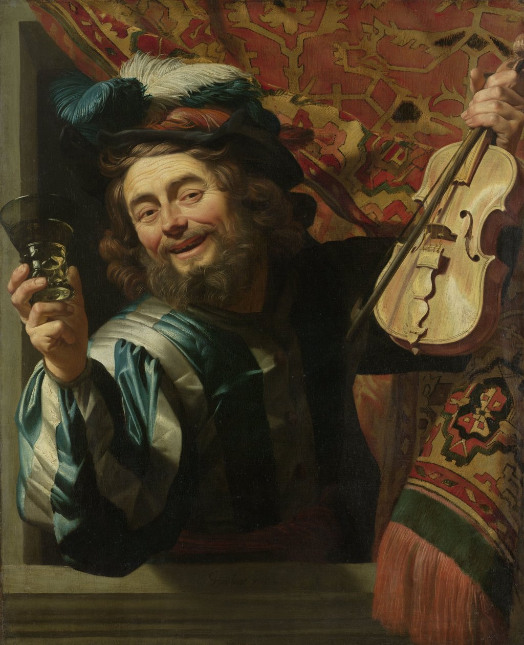 Den glade spillemand af Gerrit van Honthorst