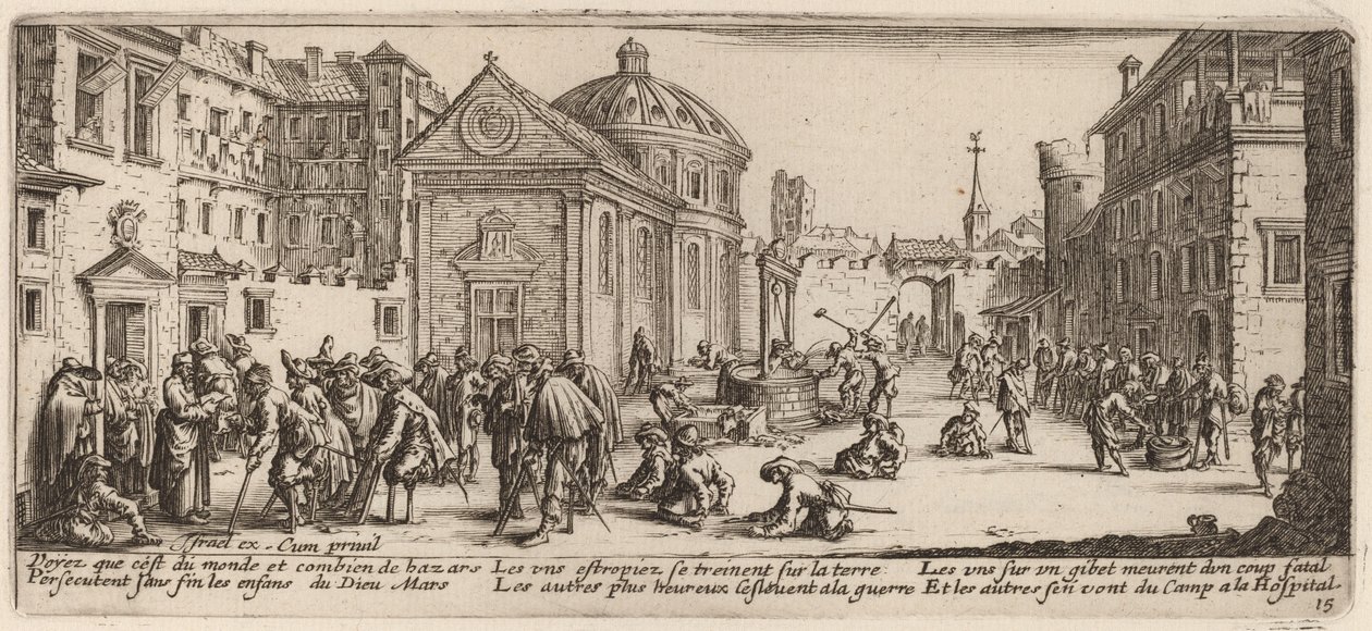 Hospitalet af Gerrit van Schagen after Jacques Callot