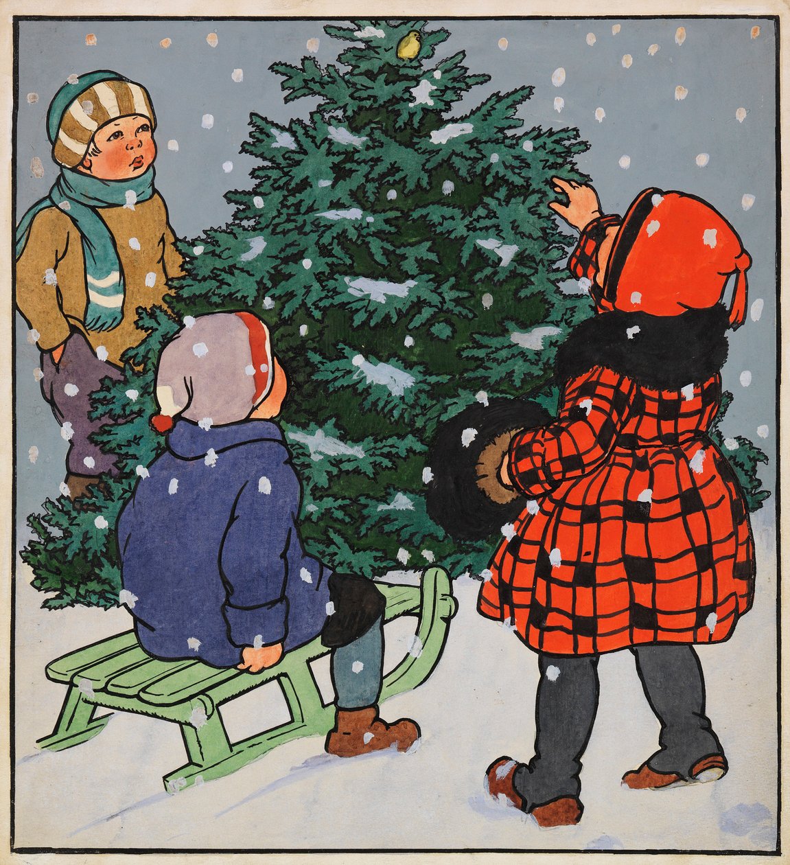 Illustration til Min kære lille bog, 1928. af Gertrud Caspari