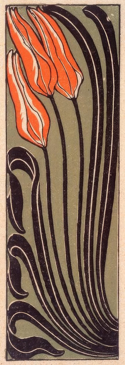 tulipan ornament af Gertrud Kleinhempel