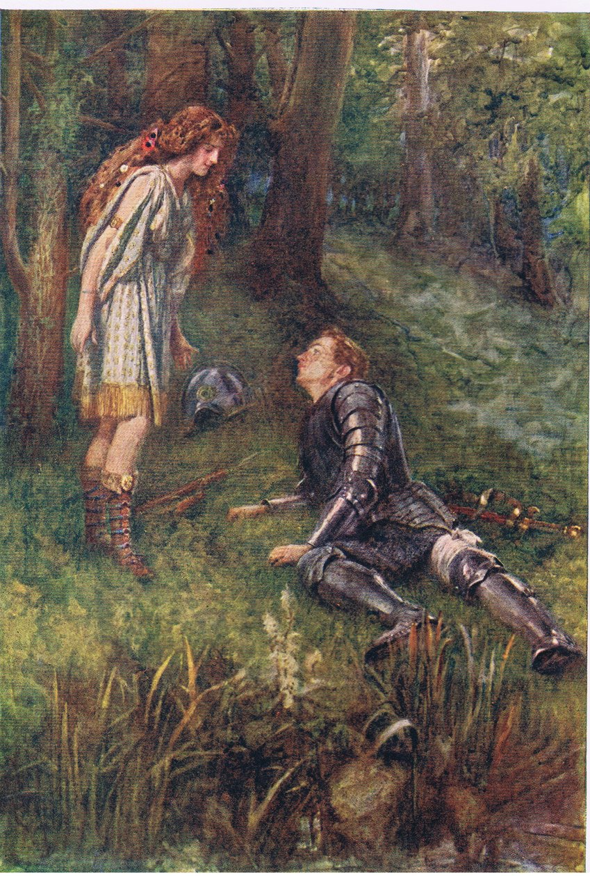Belphoebe og Timius, Historier fra Faerie Queen udgivet af George Harrap and Company af Gertrude E. Demain (after) Hammond