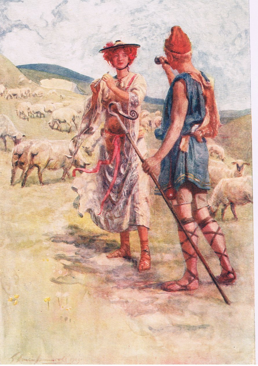 Calidore og Pastonella, Historier fra Faerie Queen udgivet af George Harrap and Company af Gertrude E. Demain (after) Hammond