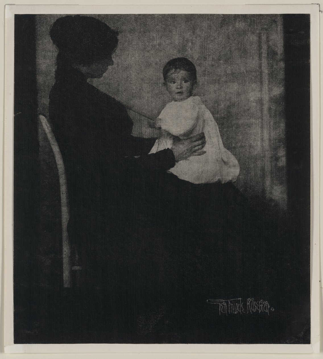 Portræt af fru Ward med baby af Gertrude Käsebier