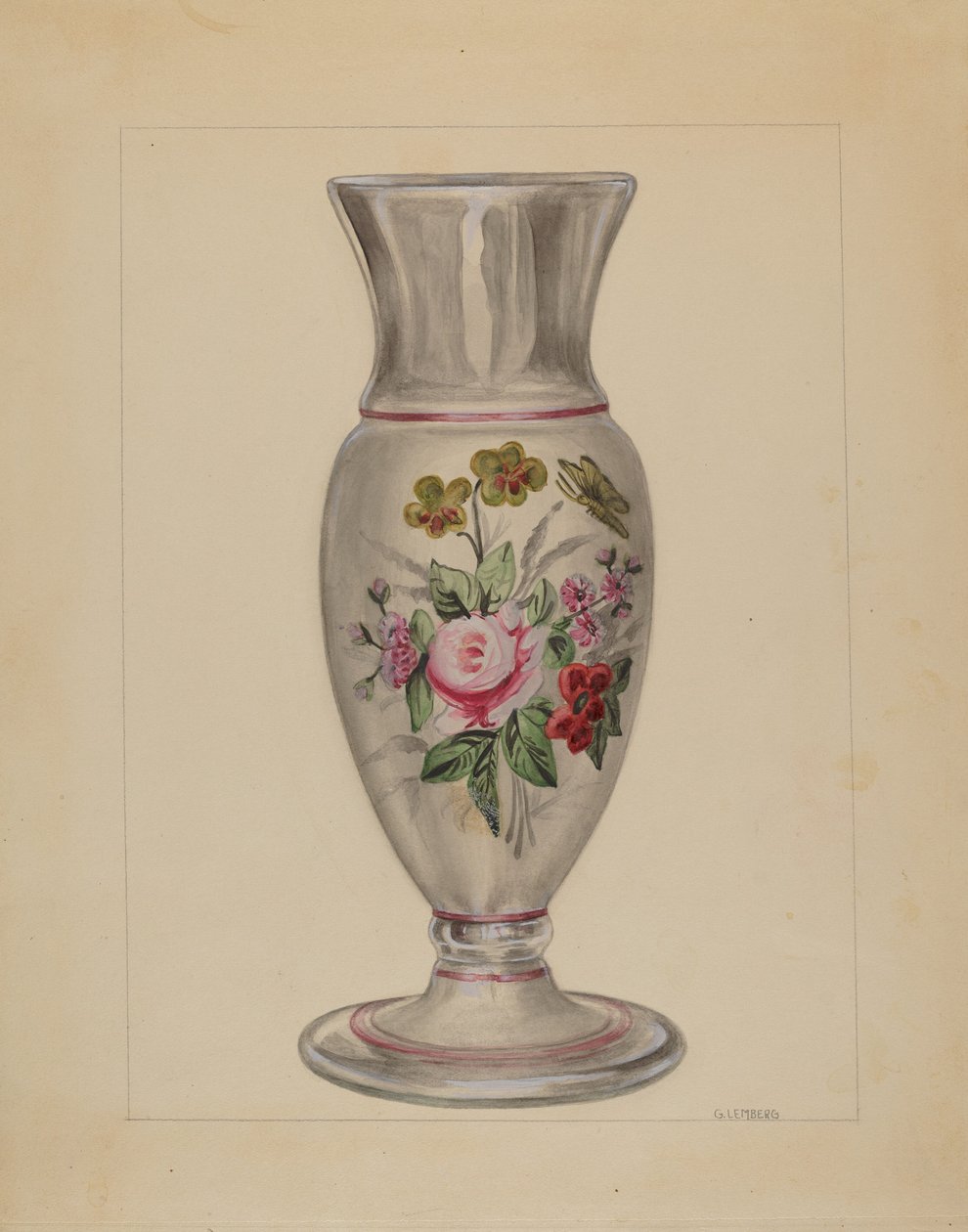 Vase, ca. 1940. af Gertrude Lemberg