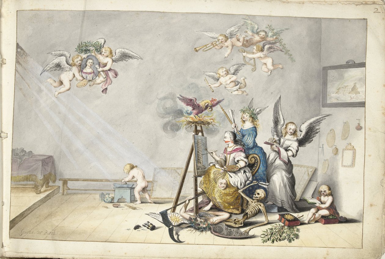 Maleriets sejr over døden af Gesina ter Borch (signed by artist)