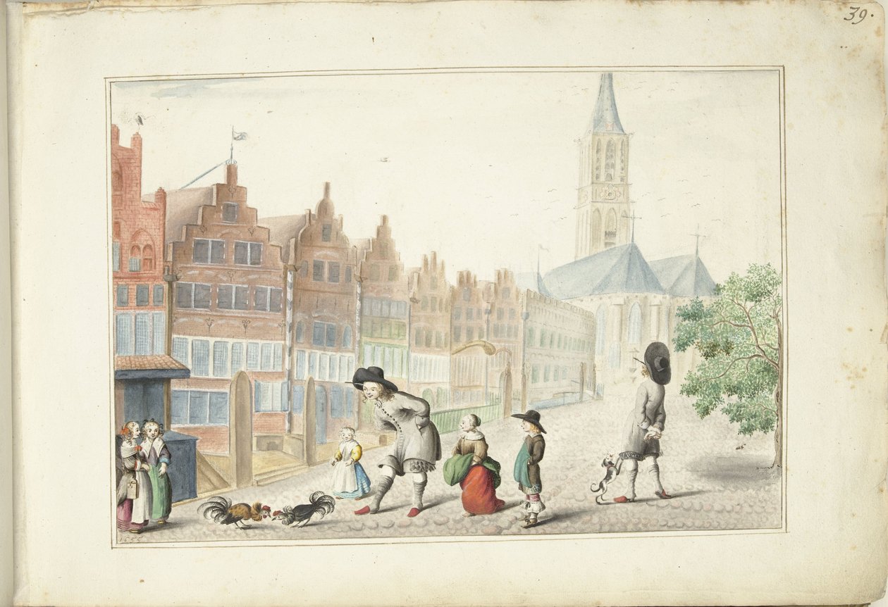 Hanekamp i Sassenstraat i Zwolle af Gesina ter Borch