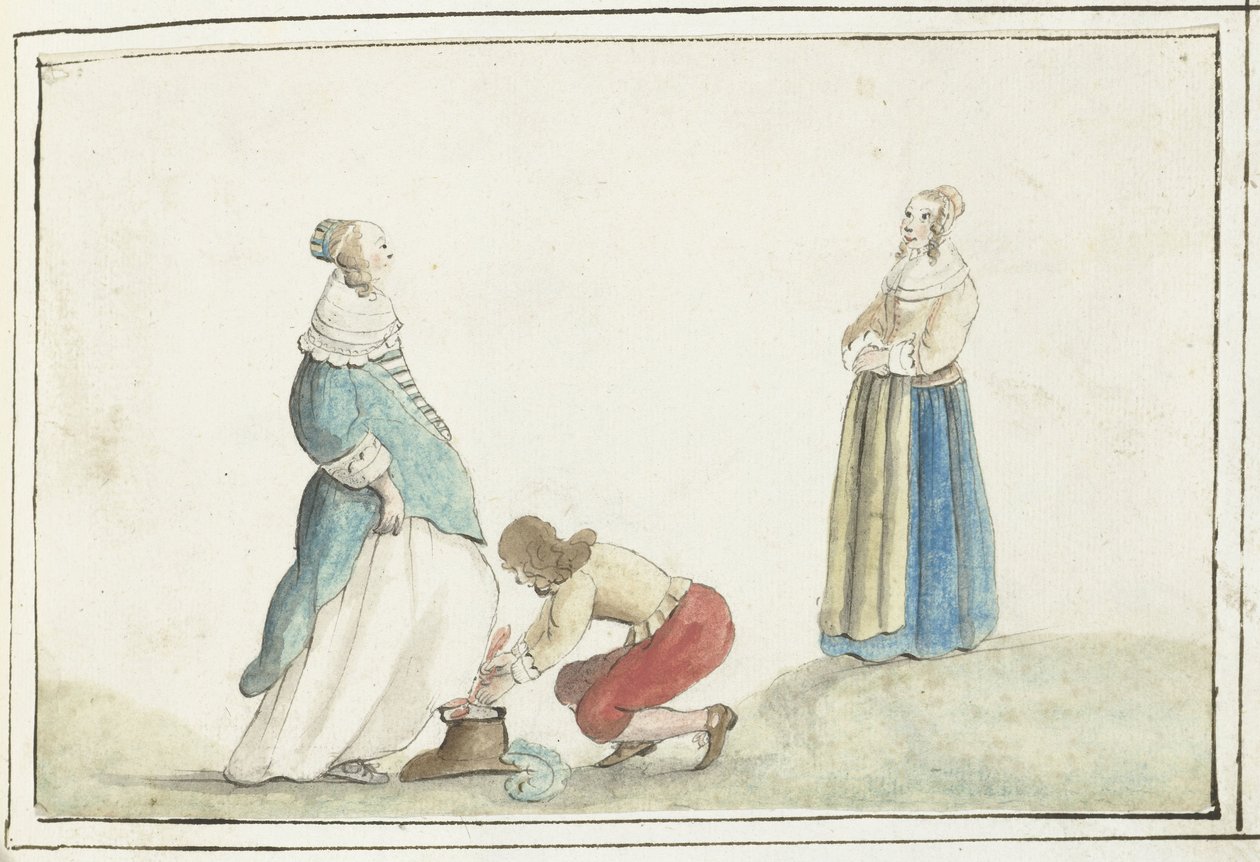Herre streng en dame sko af Gesina ter Borch