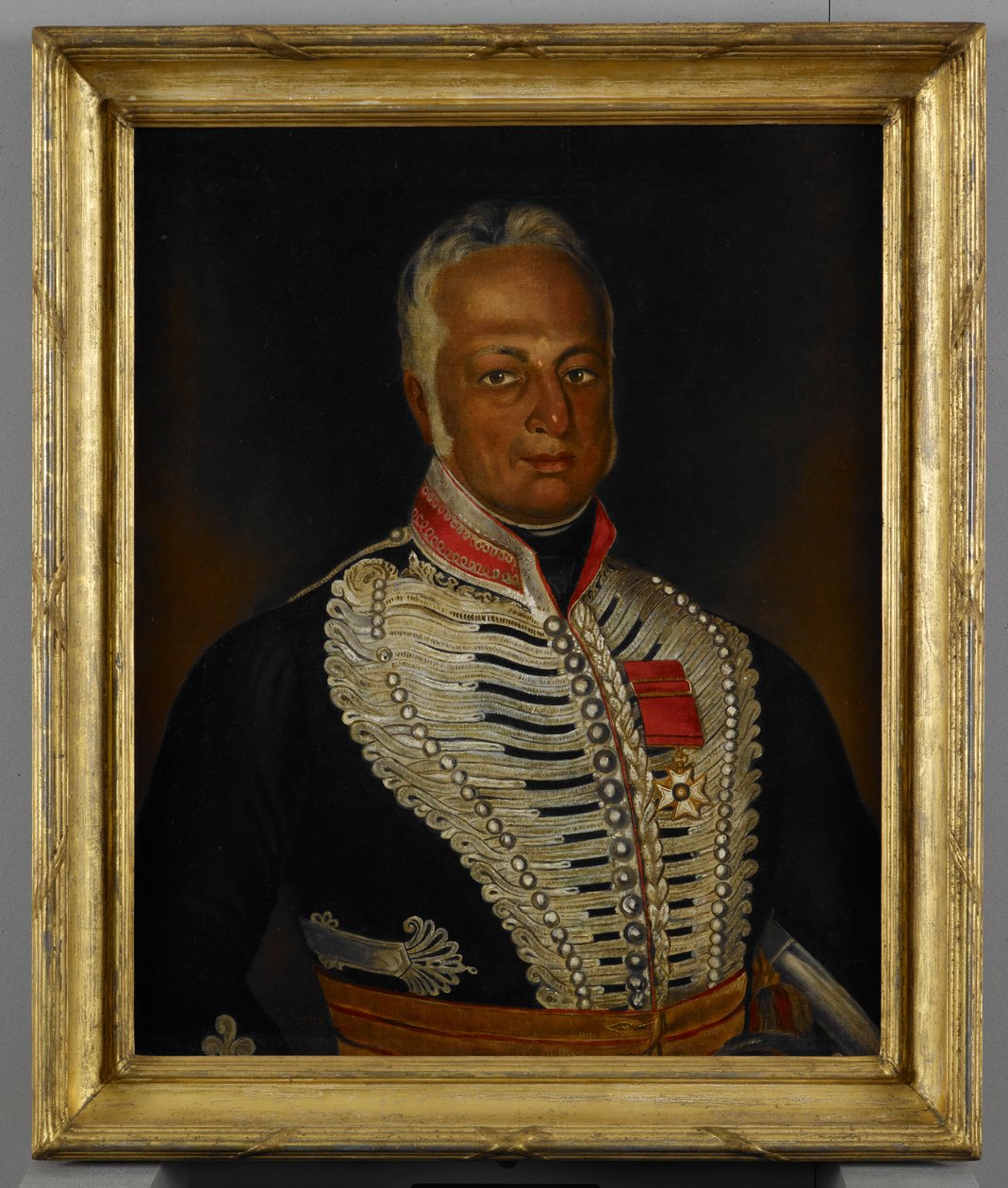Oberstløjtnant James Skinner (1778-1841) ca. 1836 (olie på lærred) af Ghulam Husayn Khan