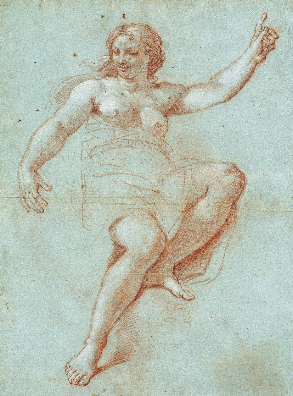 Undersøg for figuren af Aurora af Giacinto Calandrucci