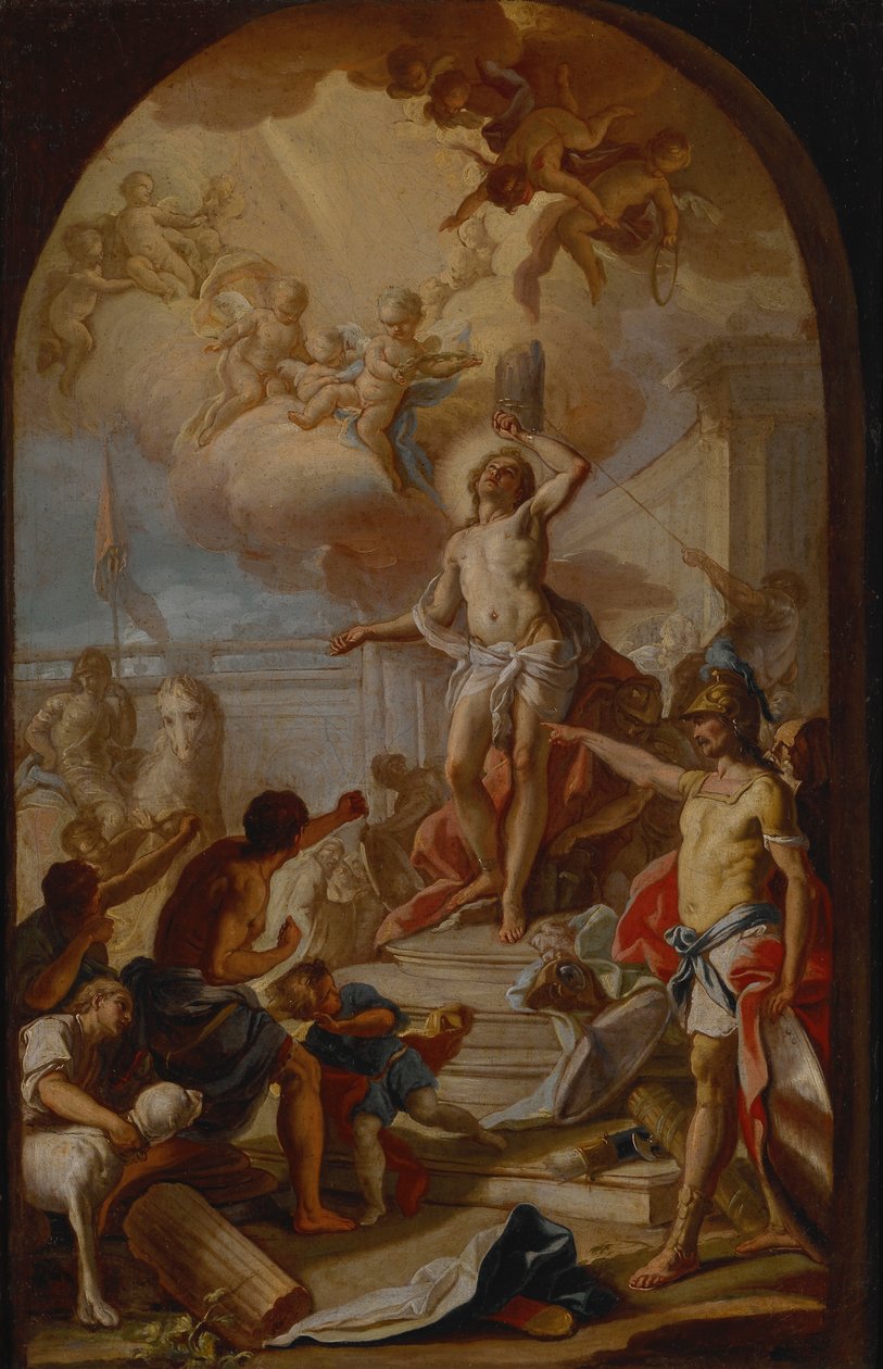 Den hellige Sebastians martyrium af Giacinto Diana
