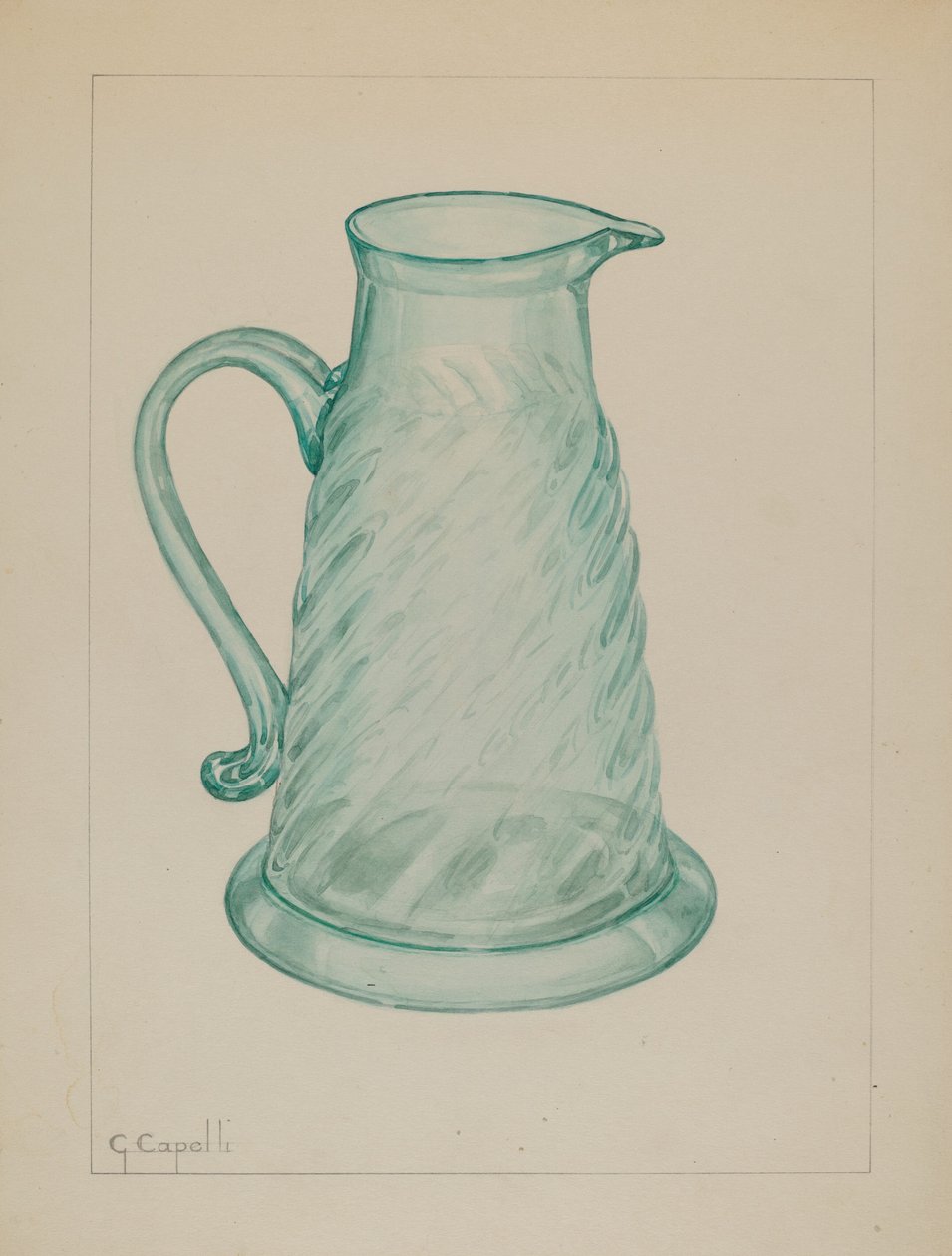 Melassekande, ca. 1937. af Giacinto Capelli
