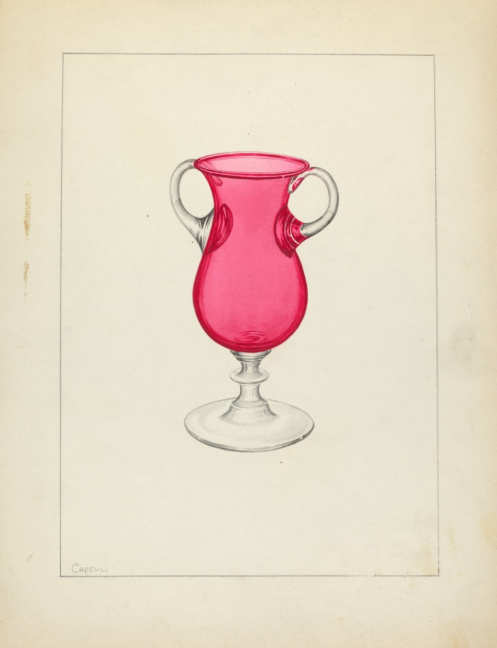 Vase, ca. 1940. af Giacinto Capelli
