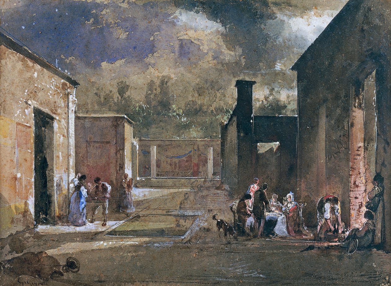 En Nattesang i Sallustios Hus i Pompeji af Giacinto Gigante