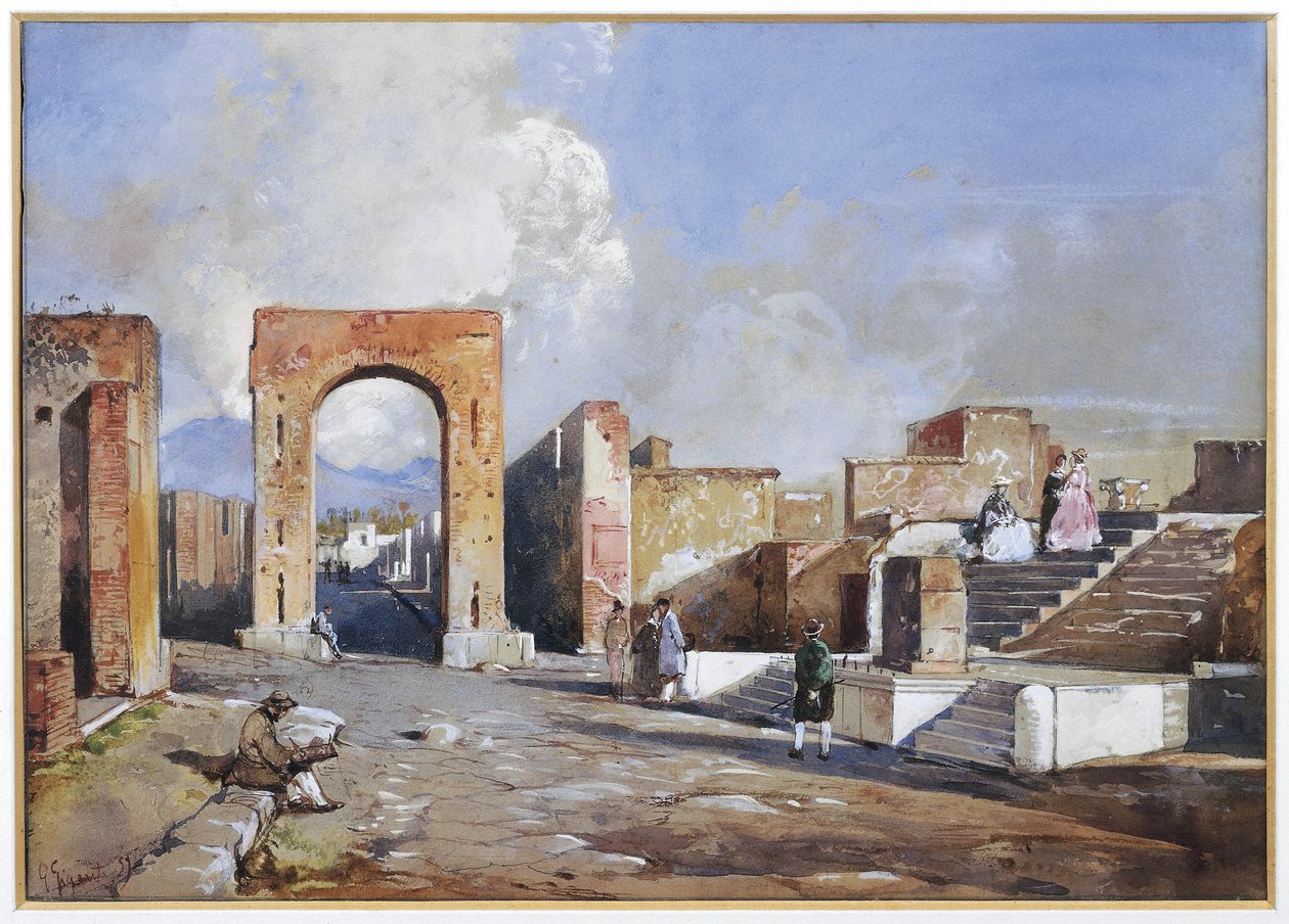 Italien, Udgravninger af Pompeji af Giacinto Gigante