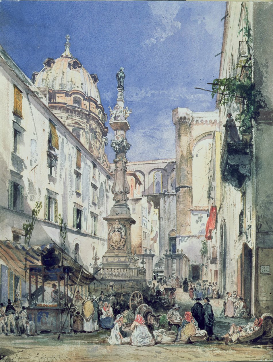 Piazzetta Riario Sforza, 1849 af Giacinto Gigante