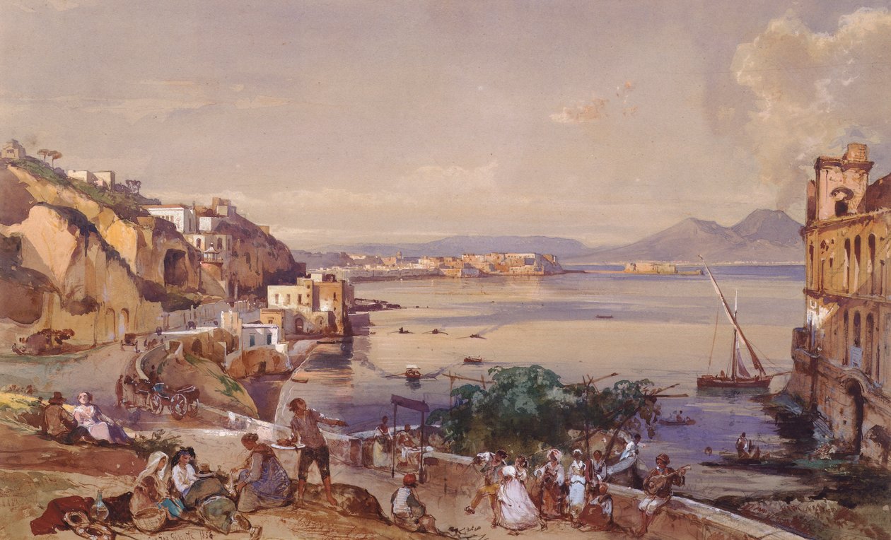 Posilippo Road, Napoli af Giacinto Gigante