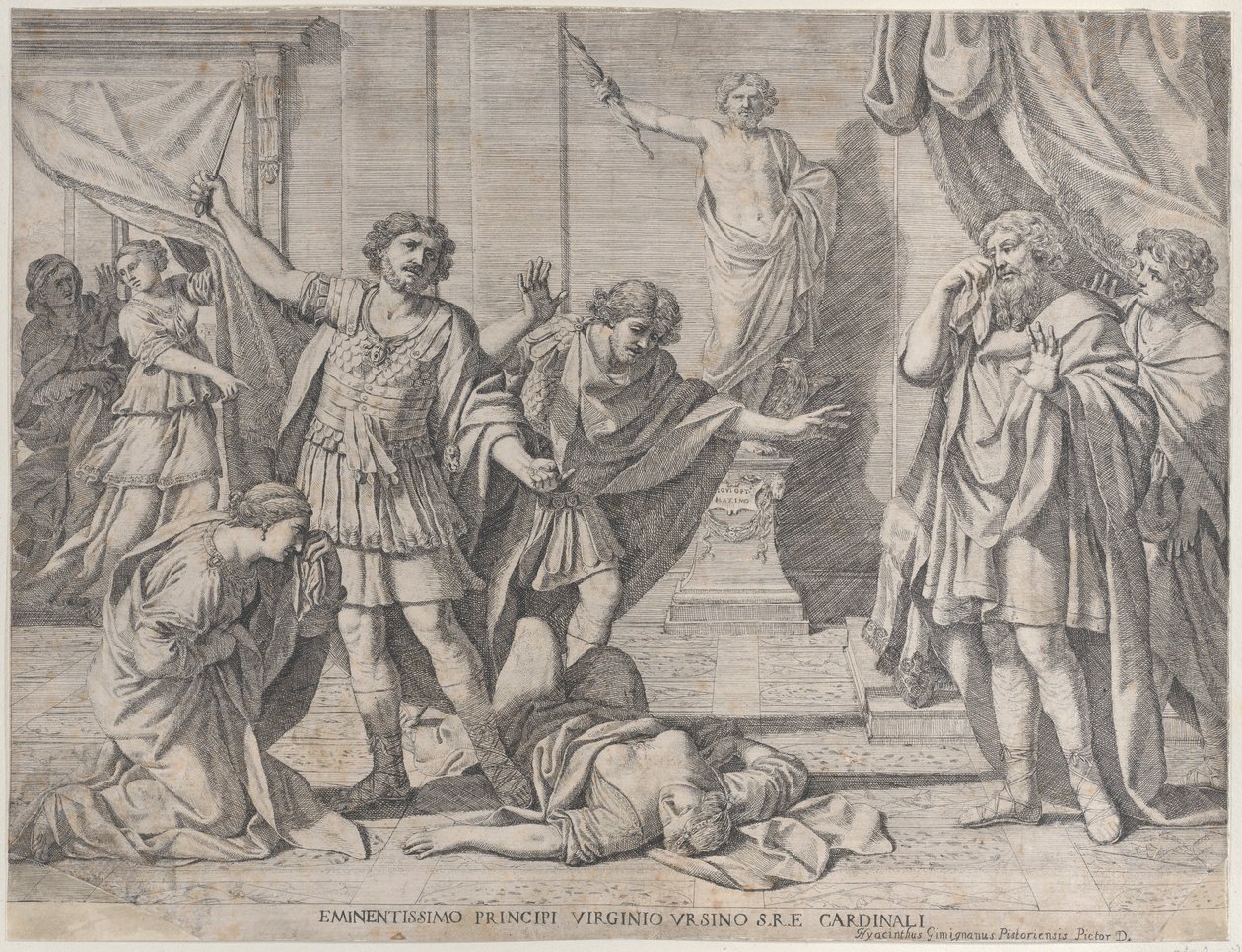 Virginias død, 1630-80. af Giacinto Gimignani