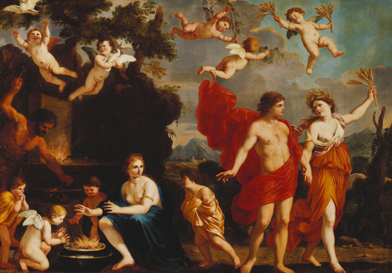 Uden Bacchus og Ceres er Venus kold, af Giacinto Gimignani or Gemignano
