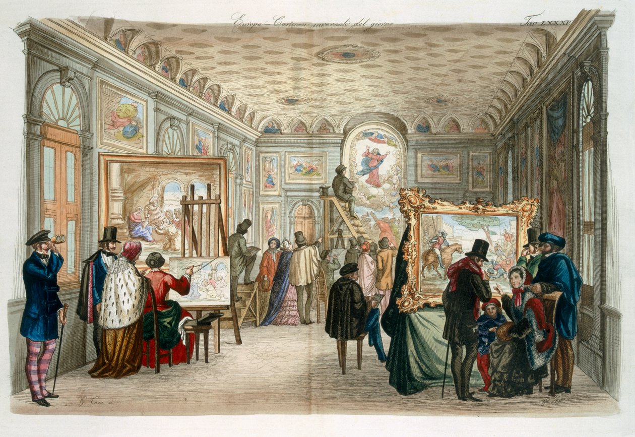 Europa - Vinteraktiviteter i dagtimerne, 1885 af Giacomo Casa