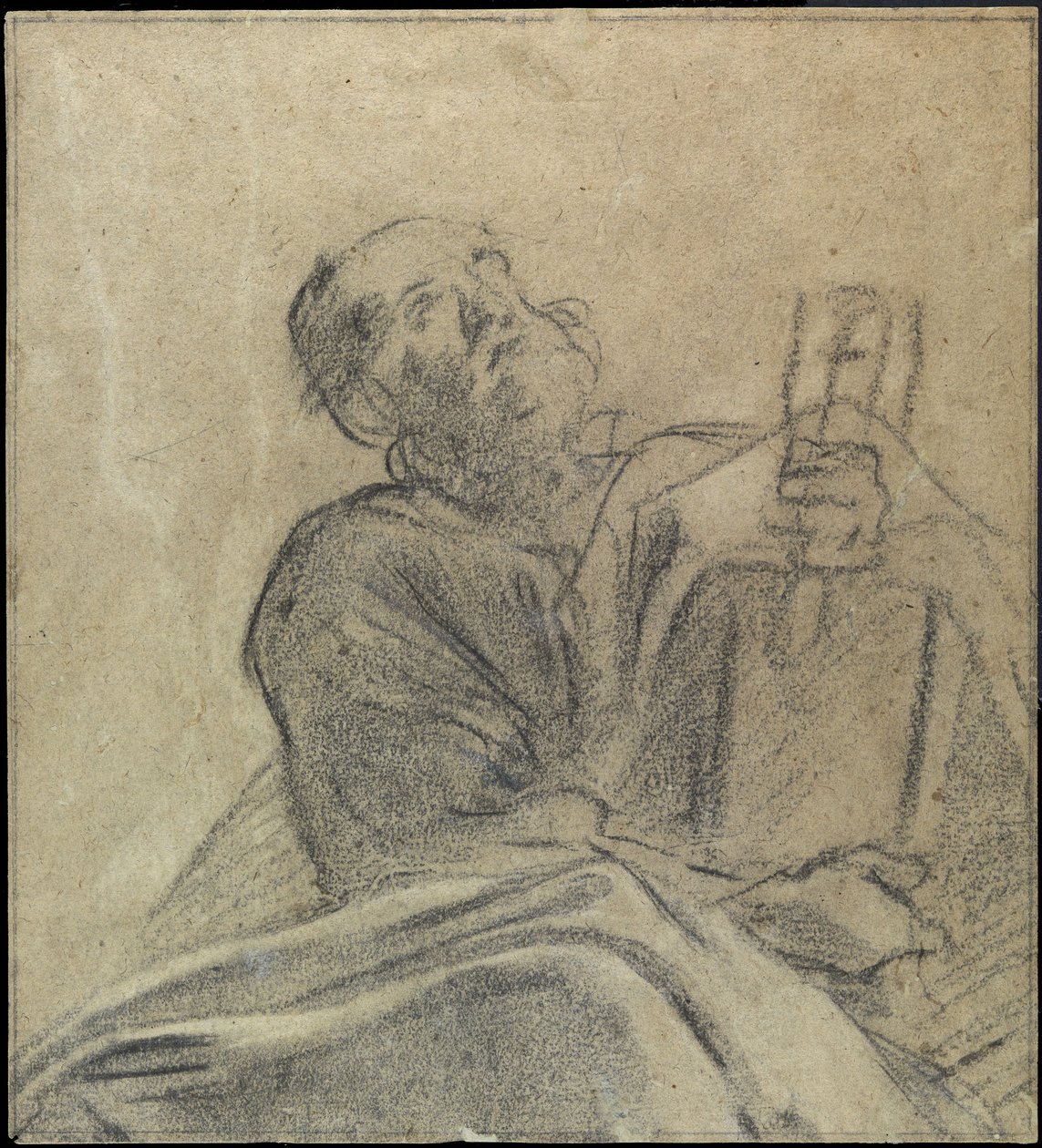 Studie af en apostel af Giacomo Cavedone