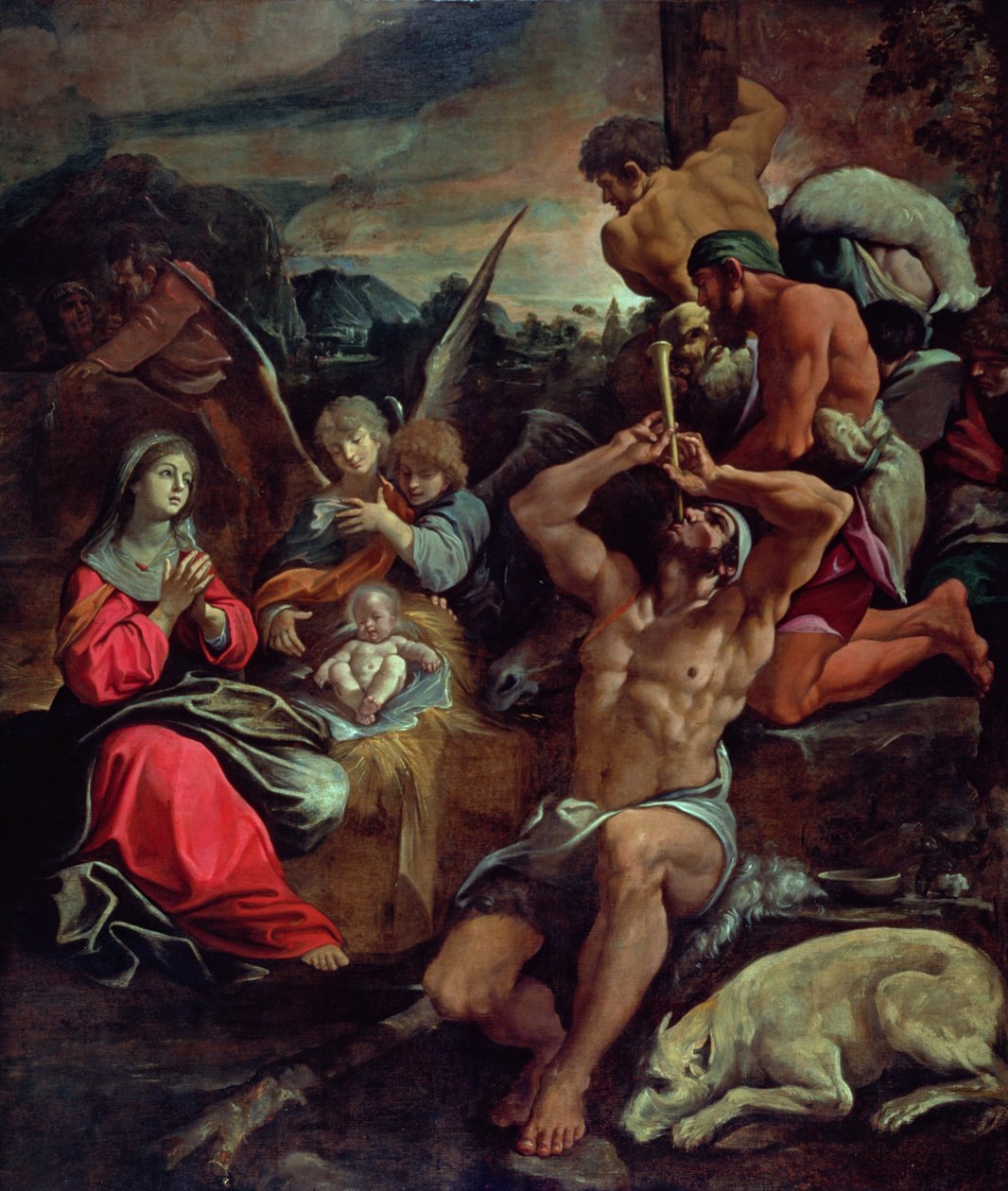 Hyrdernes tilbedelse af Giacomo Cavedone