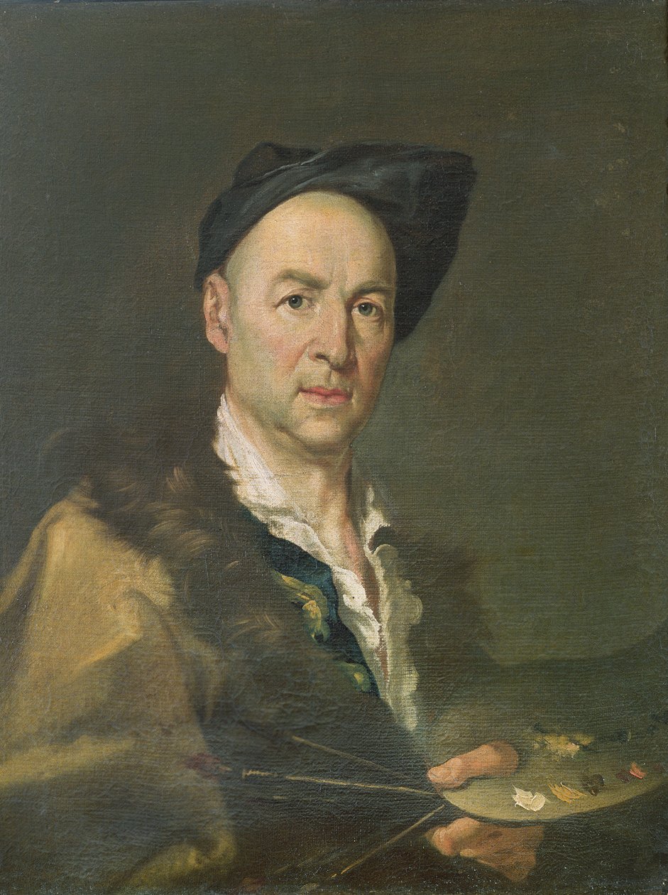 Portræt af en maler, 1745-1755 af Giacomo Ceruti