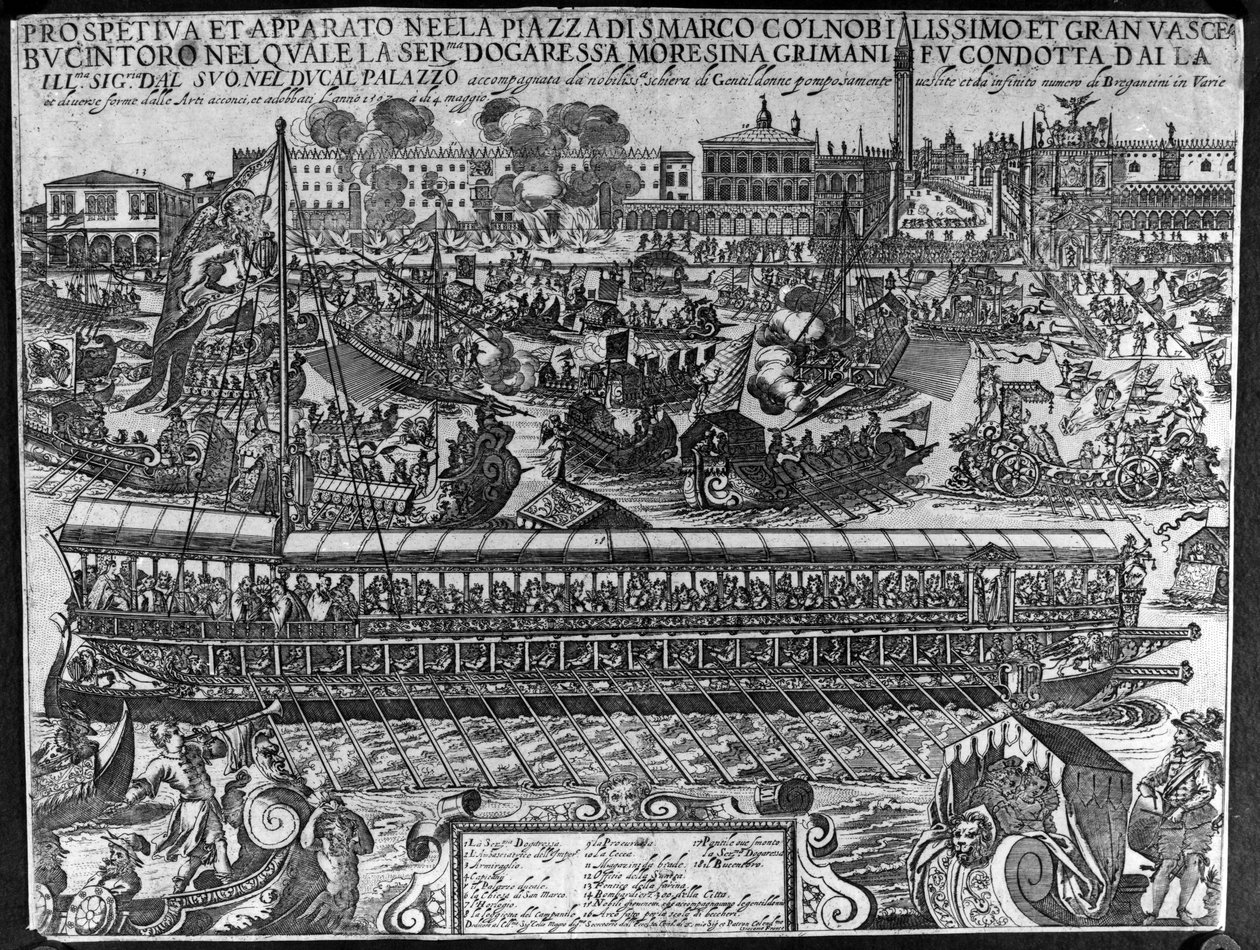 Kroningen af ​​Dogaressa Morosina Morosini-Grimani, 1597 af Giacomo Franco